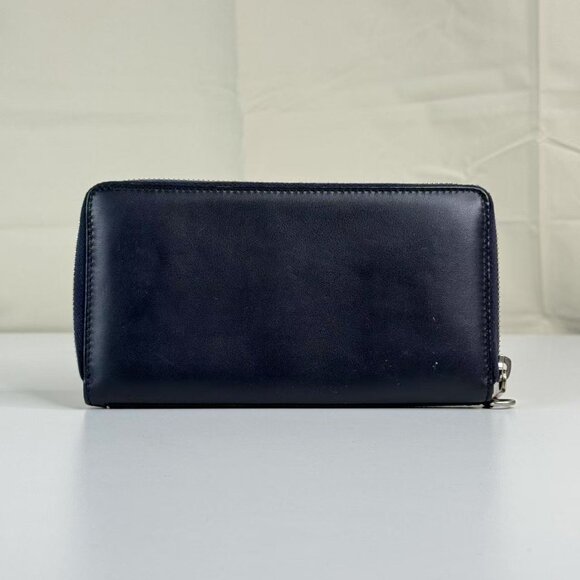 Gucci Navy Bule Leather Zip Around Wallet - Picture 2 of 7